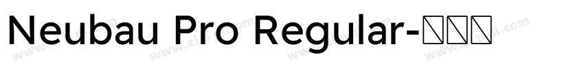 Neubau Pro Regular字体转换